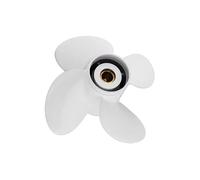 Hélice Hors-Bord 13,8 x 11 for Moteur Hors-Bord 50 CV, 60 CV, 70 CV, 115 CV, 130 CV, Aluminium, 15 Dents, pièce de Bateau, 4 Lames en Spirale