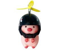 Hélice jouet de guidon, mignon de guidon, figurine animale, décoration de guidon de vélo, jouet de guidon, casque, adorable figurine animale, mignon de cochon, animal de