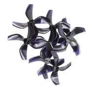 Hélice PC 4 pales 1,5 mm, 4 x 2 x 4, 50,3 mm, Compatible avec Les Drones RC FPV Racing Freestyle Tinywhoop BETA85X, D51 2020(16pcs 2020 Black)