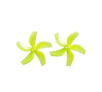 Hélice renforcée D63MM à 3/5 pales de 2,5 Pouces, Arbre de 1,5 mm for quadrirotor RC FPV de 2,5 Pouces et Maintenance de la Propulsion des Micro-Drones, pièce de 63 mm (2 Paires)(Yellow Five-Blade)