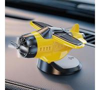 Hélice rotative à détection de lumière solaire pour décoration intérieure de véhicule, offrant un mouvement et un intérêt visuel (jaune)