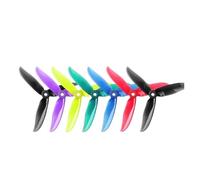 Hélices 3 pales 5x4,6 CW CCW, compatibles avec Les Drones de Course RC Quadcopter, 12 Couleurs, 2 Paires, compatibles avec Dalprop, Cyclone T5046C Pro 5046(Crystal Black)