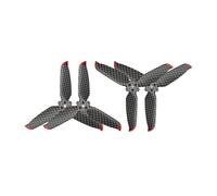 Hélices 5328S, Compatible avec DJI, Fibre de Carbone à 3 pales | Conception à dégagement rapide par poussée ; noir et rouge, 12 g par paire, 1 paire(5328s Props 4pcs)