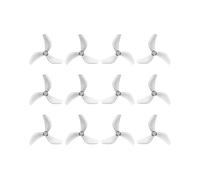 Hélices à 3 pales 2218, arbre de 1,5 mm for drone Pavo20 Pro Brushless Bwhoop Frame, moteur 1104(Grey 12pcs)
