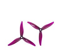 Hélices à 3 pales 51466 V2 5 Pouces, 24 pièces/12 Paires, Moteur sans balais CW CCW, for Drone de Course FPV(12 Pair Purple)