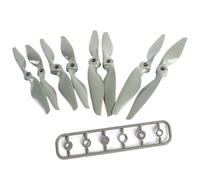 Hélices à entraînement Direct en Nylon 7x5 8x6 9x6 10x7 Pouces CW CCW compatibles for Planeur d'avion Drone RC, livrées avec Anneaux d'adaptation-Gris(Style8)