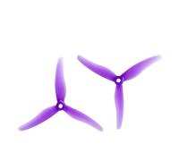 Hélices à Trois pales 51433 de 5 Pouces, 2 Paires/4 pièces, Moteur sans balais CW CCW for Drone de Course FPV(2pairs 51433 Purple)