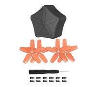 Hélices avec boîte de rangement compatibles avec drone DJI Avata, hélices 2925S Color Blade Protection anti-chute (2 paires de pagaies orange + boîte de rangement)