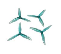 Hélices H-51377 5,1 × 3,7 × 3,5 mm, 4 pièces, adaptées aux Drones multirotors FPV Freestyle 2207 2100 KV, pièces de Mise à Niveau for Avions RC(Transparent Cyan)
