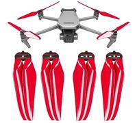Hélices Master Airscrew Stealth pour DJI Mavic 3 & Mavic 3 Pro/Cine/Enterprise/Classic/3T/3M - Rouge, 4 pièces