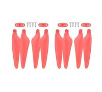 Hélices Pliantes à dégagement Rapide H117S, Lames PC renforcées for systèmes de Propulsion de Drone Zino/Pro / Zino2, Ventilateurs de Remplacement 4 pièces/8 pièces(Red Props 8pcs)
