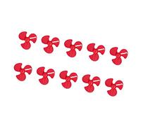 Hélices Tournantes Durables à 3 Pales de 50 Mm pour Accessoires de Modèle de Voiture de Bricolage, Ensemble de 10 Pièces en 1 pour Les Amateurs de Modèles de Voiture Télécommandés (Rouge)