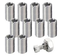 Helicoil Lot de 10 manchons filetés M6 vers M4 Mirror, écrous à visser M6, adaptateurs filetés M6, kit de réparation de filetage, douilles filetées en métal Helicoil M6 pour automobiles, turbines à