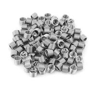 Helicoil, M6 Lot de 100 Inserts Filetés M6 en Acier Inoxydable Type Fil Enroulé Vis Fil Manchon Filetage Réparation Insert Assortiment Kit M6x1.0x1.5D M6