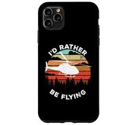 Helicopter Funny Pilot Gift I'd Rather Be Flying Retro Coque pour iPhone 11 Pro Max