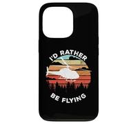 Helicopter Funny Pilot Gift I'd Rather Be Flying Retro Coque pour iPhone 13 Pro