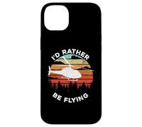 Helicopter Funny Pilot Gift I'd Rather Be Flying Retro Coque pour iPhone 14 Plus