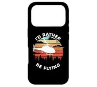 Helicopter Funny Pilot Gift I'd Rather Be Flying Retro Coque pour iPhone 17 Pro