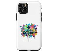 Helicopter Graffiti Drip Style Trendy for Pilot Kids Teens Coque pour iPhone 11 Pro