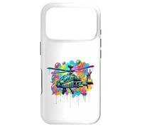 Helicopter Graffiti Drip Style Trendy for Pilot Kids Teens Coque pour iPhone 17 Pro