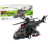 Helicopter Huge Wings Lights Black Sound Rotating