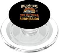 Helicopter Pilot Aviation Beat The Air Soumission Rotor PopSockets PopGrip pour MagSafe