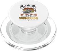 Helicopter Pilot Aviation Beat The Air Soumission Rotor PopSockets PopGrip pour MagSafe