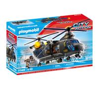 Playmobil Hélicoptère de transport 71149 Forces spéciales – 2 pers., sons et lumières – Dès 5 ans