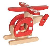 Hélicoptère en bois rouge