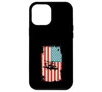 Hélicoptère Pilote Chopper Drapeau Américain Volant USA Coque pour iPhone 12 Pro Max