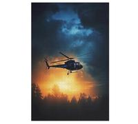 Hélicoptère Puzzle en Bois 1000 Pièces pour Adultes Et Enfants, Puzzles Impossible, Jeu De Patience Coloré, À Partir De 12 Ans 78×53cm