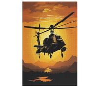 Hélicoptère Puzzles Adultes 1000 Pièces en Bois, Jouet De Puzzle De Défi De Cerveau pour des Enfants, D’Intelligence 78×53cm