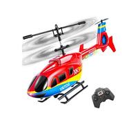 Hélicoptère RC 3.5CH avec Gyroscope, LED, Décollage/Atterrissage Automatique - Jouet Télécommandé dès 10 Ans - Portée 50 m, Recharge USB