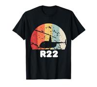 Helicoptère Robinson R22 Aeronautique Aeronef Pilote T-Shirt