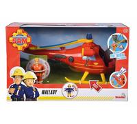 Simba Hélicoptère Wallaby 1 – Sonores et lumineux – 1 figurine, piles incluses – Rouge
