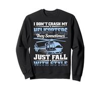 Hélicoptère télécommandé avec télécommande « Don't Crash RC Helicopter » Sweatshirt