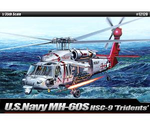 HÉLICOPTÈRE U.S. NAVY MH-60S HSC-9 TRIDENTS Maquette En Plastique 1:35 ACADEMY