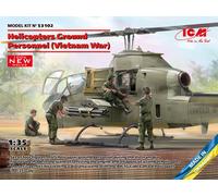 Hélicoptères au Sol Personnel (Vietnam War) (100% New Moules ) 1:3 5 Plastic Kit