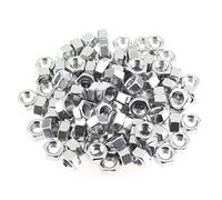 HELIFOUNER Lot de 50 écrous hexagonaux en acier inoxydable 1/4"-20, écrous hexagonaux en acier inoxydable 304 (18-8), finition brillante, filetage grossier