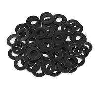 HELIFOUNER Lot de 50 rondelles plates M12 en acier zingué noir, diamètre intérieur 12 mm, diamètre extérieur 24 mm, épaisseur 1,5 mm, rondelles garde-boue, rondelles métalliques pour vis et boulons