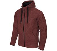 Helikon-Tex Covert Sweat À Capuche Tactique Full Zip Hommes Chasse Melange Rouge