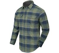 Helikon-Tex GreyMan Chemise Manche Longue Tactique Hommes YKK Blast Blue Plaid