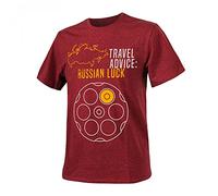Helikon-Tex Homme Travel Advice: Russian Luck T-Shirt Mélange Rouge Taille XL