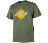Helikon-Tex Road Sign T-shirt Décontracté Imprimé Logo Graphique Gym Olive Verte