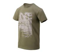 Helikon-Tex T-shirt en coton avec inscription « Adventure is Out There » - Vert - XL