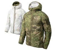 Helikon-Tex Veste à capuche réversible Wolfhound - Windpack - Wildwood/Snowdrift, Pencott Wildwood / Pencott Snowdrift, L
