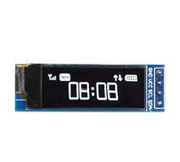 Helilyco 0,91" 128 x 32 pour module d'affichage OLED avec interface IIC, écran bleu et blanc, 3,3 V-5 V DC, projets électroniques