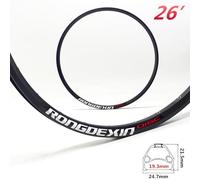 Helilyco 26 pouces VTT pour jante de vélo 24/28/32/36 trous double couche frein à disque alliage d'aluminium 26 x 1,5-2,125 pneus 24 trous