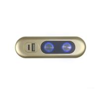 Helilyco ABS Fauteuil inclinable avec 2 boutons de contrôle manuel (doré) | Port USB intégré, charge rapide des téléphones, actionneur à 5 broches, intégration facile, compatible avec plusieurs marques