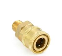 Helilyco Adaptateur M22 en laiton pour nettoyeur haute pression M22 vers 1 coupleur mâle de 10,2 cm 5000 PSI pour nettoyeur haute pression